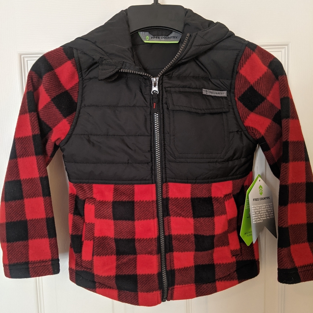 Free Country Boys Plaid Fleece Jacket